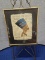 PAPYRUS PAINTING OF NEFERTITI WITH ARTIST SIGNATURE IN FRAMED MEASURING 20