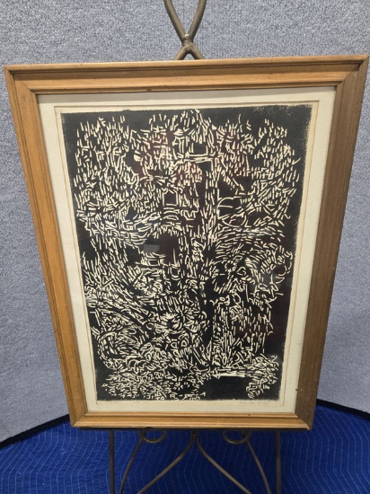 FRAMED 1962 PHYLLIS SELTZER ARTIST PROOF "TREE LIFE" - ARTIST SIGNED - 22" X 30"