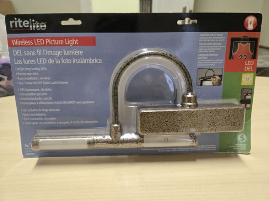 RITE LITE WIRELESS LED PICTURE LIGHT - MODEL LPL602DBZ