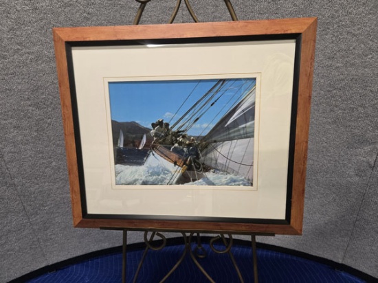 FRAMED SAILING PHOTO - 27.5" X 23.5"