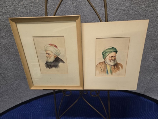 SET OF SIMILAR PORTRAITS - ONE IS FRAMED