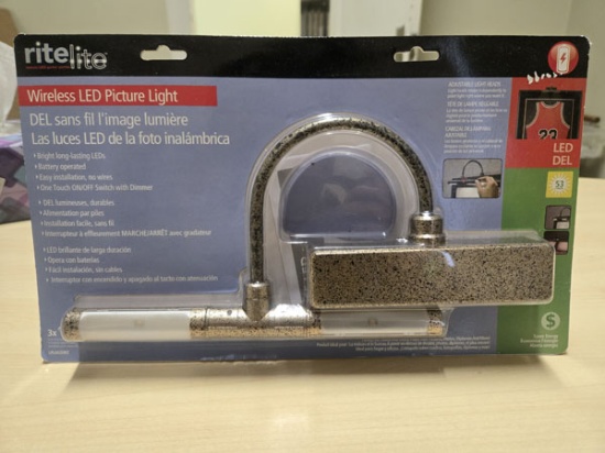 RITE LITE WIRELESS LED PICTURE LIGHT - MODEL LPL602DBZ