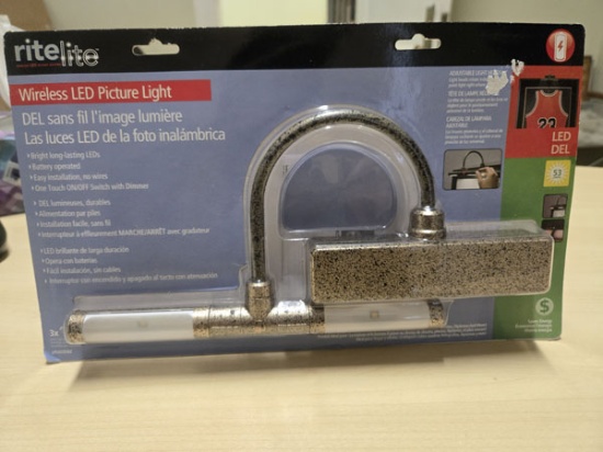 RITE LITE WIRELESS LED PICTURE LIGHT - MODEL LPL602DBZ