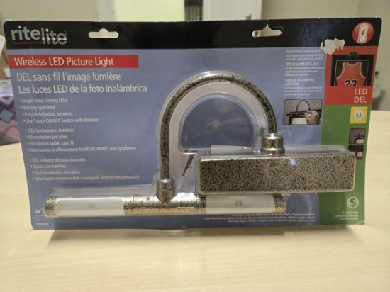 RITE LITE WIRELESS LED PICTURE LIGHT - MODEL LPL602DBZ