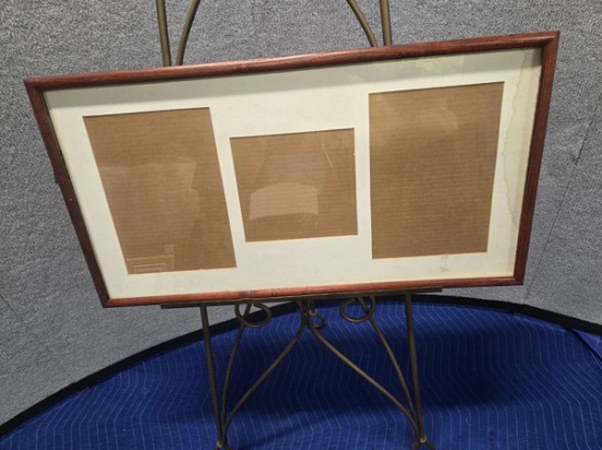 PICTURE FRAME WITH 3 SLOT MAT 31" X 17"