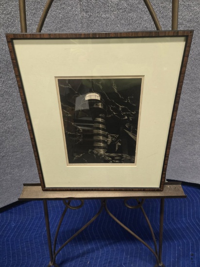 FRAMED STEVEN DOHANOS "WEST QUODDY LIGHT" PRINT #5 - 16" X 18"