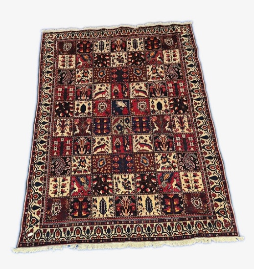 ORIENTAL TYPE AREA RUG MEASURING 9'10 X 7'3