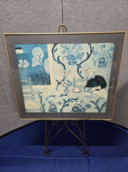 1908 FRAMED ART BY HENRI MATISSE - ARTIST SIGNED - MEASURES 39" X 33