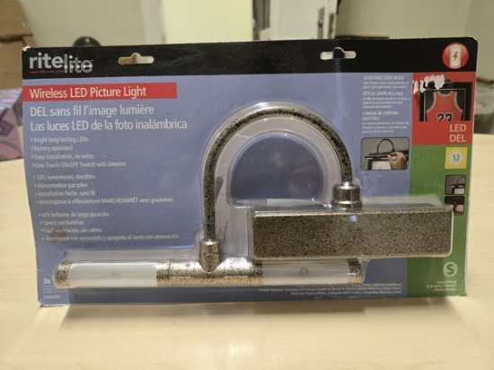 RITE LITE WIRELESS LED PICTURE LIGHT - MODEL LPL602DBZ