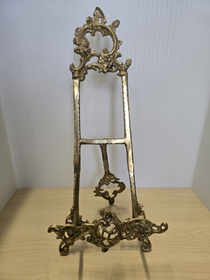 VINTAGE 16" BRASS TABLE EASEL