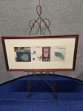 FRAMED LEAF AND GOLD ACCENT ARTWORK - MEASURES 42.5