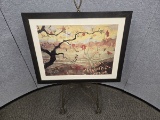 APPLE TREE WITH RED FRUIT FRAMED ART - 38.5