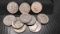(10) U.S. KENNEDY HALF DOLLARS 1971-1985 - P,D AND NO MINTS