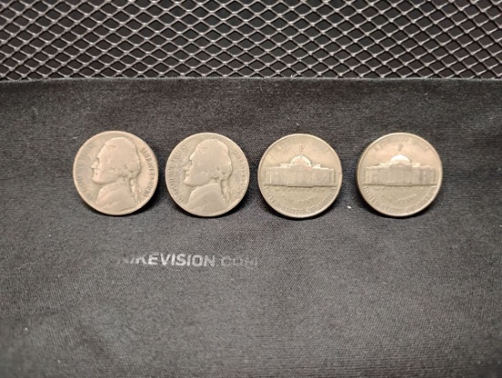 (37) USA NICKELS 1942-1943 - NO MINT MARKS