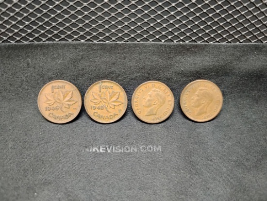 (13) 1940S CANADIAN PENNIES