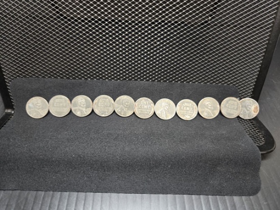 (11) 1943 U.S. STEEL WAR WHEAT PENNIES - D, S AND NO MINTS
