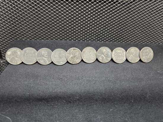 (10) 1943 STEEL WAR PENNIES