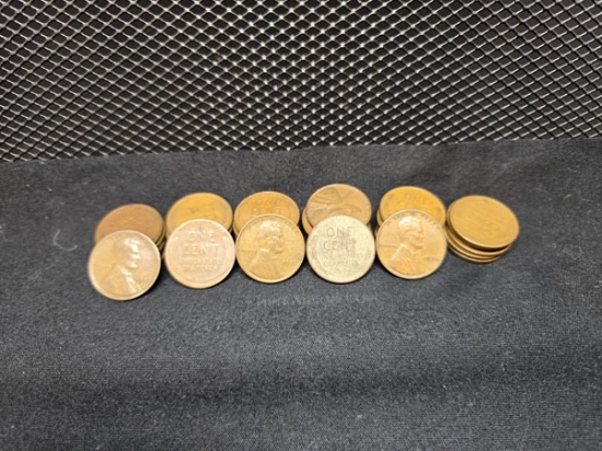(35) U.S. WHEAT PENNIES 1912-1958