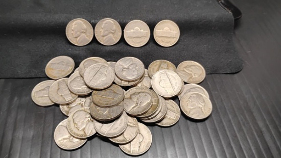 (40) U.S. JEFFERSON NICKELS (20) 1946 AND (20) 1946 - D, S AND NO MINT