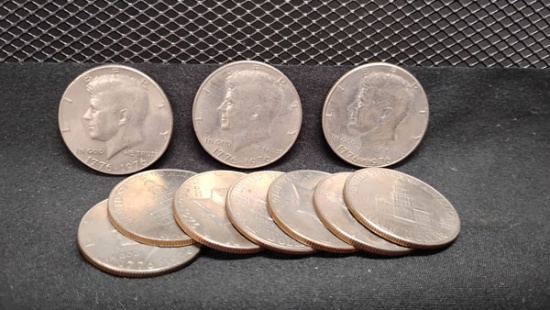 (10) BICENTENNIAL 1776-1976 HALF DOLLAR COINS