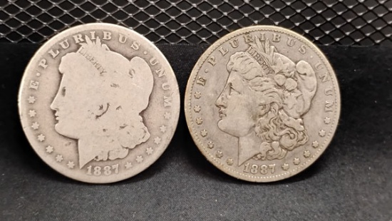 (2) U.S. 1897-O SILVER MORGAN DOLLAR COIN