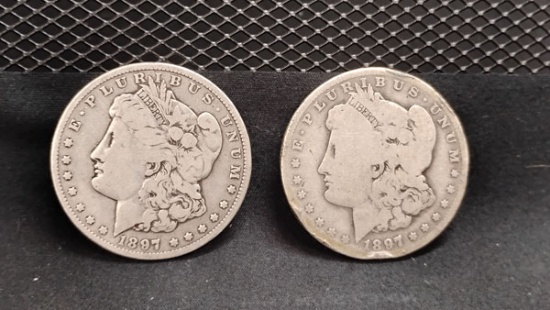 (2) U.S. 1887-O SILVER MORGAN DOLLAR COIN