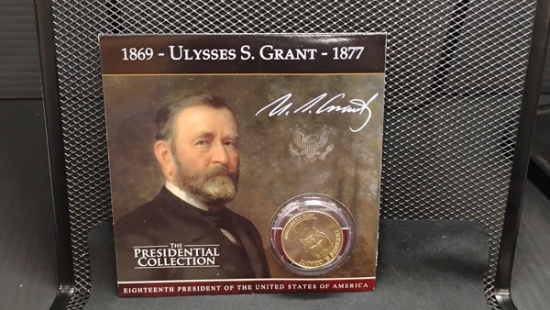 ULYSSES S GRANT 18TH PRESIDENTIAL COMMEMORATIVE $1 COIN