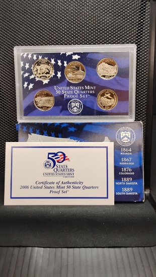 2006 S MINT U.S. 50 STATE QUARTERS PROOF SET (5 QUARTERS)