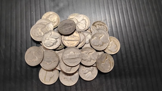 (34) U.S. JEFFERSON NICKELS 1948-1977 - D MINT AND NO MINT