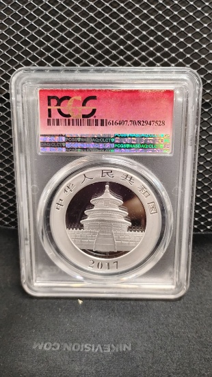 2017 SILVER 10 YUAN CHINA PANDA COIN - MS70