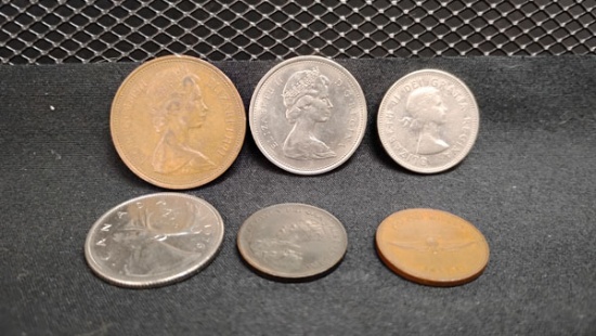 (6) CANADIAN AND BRITISH COINS