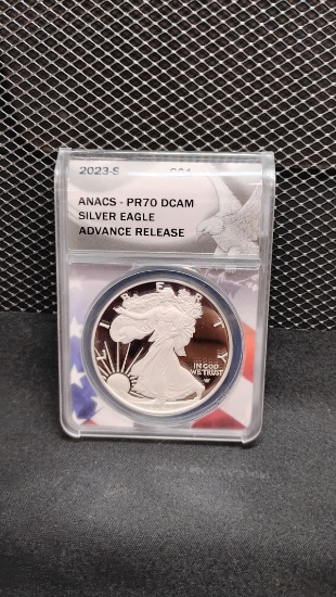 2023-S $1 U.S. SILVER EAGLE COIN - PR70 - ADVANCE RELEASE COIN