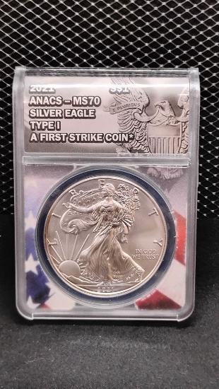 2021 $1 SILVER EAGLE COIN - MS70 - TYPE 1 - A FIRST STRIKE COIN