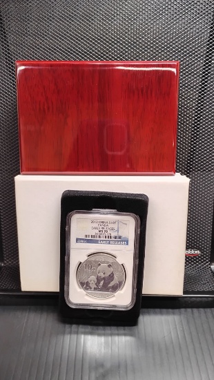 2012 CHINA SILVER 10 YUAN PANDA COIN - MS70 - EARLY RELEASES