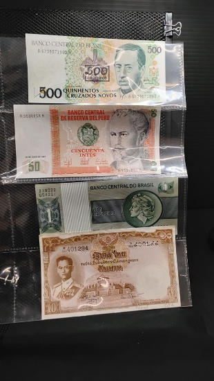 LOT OF 4 FOREIGN BILLS