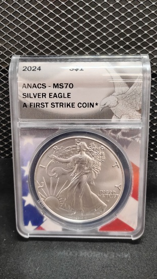 2021 U.S. SILVER EAGLE FIRST STRIKE COIN - MS70