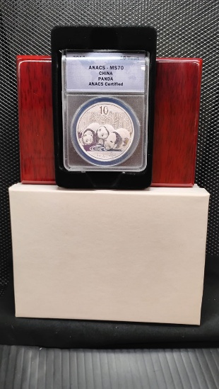 2013 CHINA SILVER 10 YUAN PANDA COIN - MS70