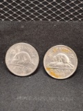 (2) CANADIAN NICKELS 1969 AND 1989