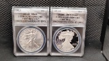 (2) 2019 LIMITED EDITION 2 COIN SILVER EAGLE SETS #'s 528 AND 529 OF 1965.