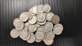 (45) SILVER ROOSEVELT DIMES 1957-1960 - D MINT OR NO MINT