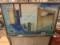 FRAMED ABSTRACT ON CANVAS - ARTIST SIGNED - 37.5
