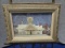 FRAMED KNITTED ARTWORK OF A TRAIN STATION - 18