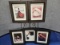 SET OF 5 FRAMED COUTURE MAGAZINE COVERS - 1960, 1961, 1963, 1967 AND 1968 - MEASURING 14.5