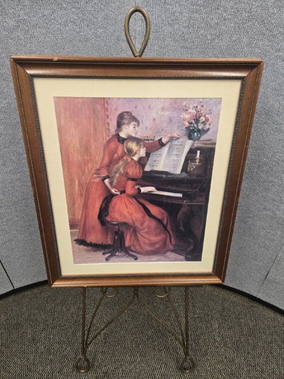 "THE PIANO LESSON" FRAMED ARTWORK - 27" X 31"