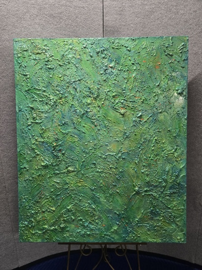 2017 PAMELA RYS "TRAPPIST-1G" - CANVAS - ARTIST SIGNED -    39-1/4" X 47"