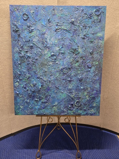 2019 PAMELA RYS "SALACIA" - CANVAS - ARTIST SIGNED -    39-1/4" X 47"