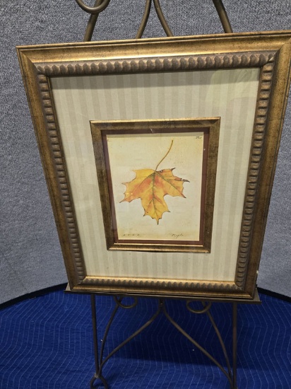 FRAMED YELLOW MAPLE LEAF 20" X 24"