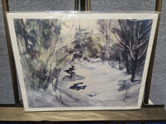 FRAMED KARIN COOK PRINT - "LITTLE RIVER BELOW WORTHINGTON"