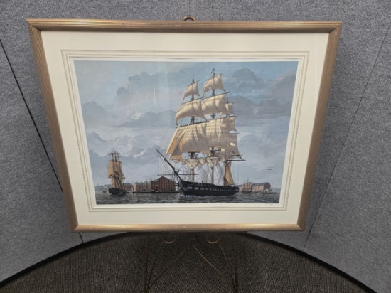 #76/325 FRAMED OIL ON CANVAS "BEGINNING OF A LEGEND" 1812 BY PETE PETERSON 42.5" X 35"