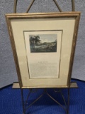 FRAMED NEW ROSS ENGLAND INFO AND ART BY G. HOLMES - 15.5
